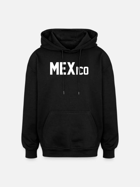 Mexique - Sweat à capuche oversize unisexe - noir