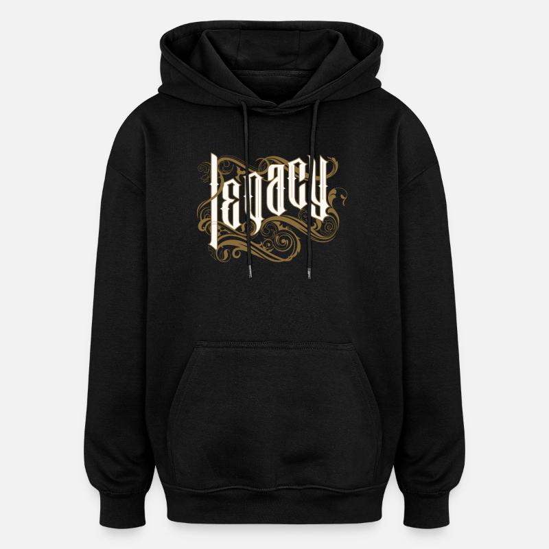 Hinterlassenschaft - Oversized Unisex Hoodie - Schwarz