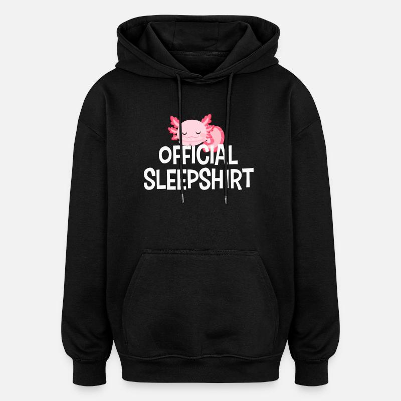 Axolotl - Sweat à capuche oversize unisexe - noir