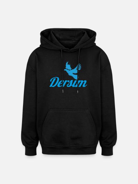 Dersim Turkey Tunceli Pigeon - Oversized Unisex Hoodie - black
