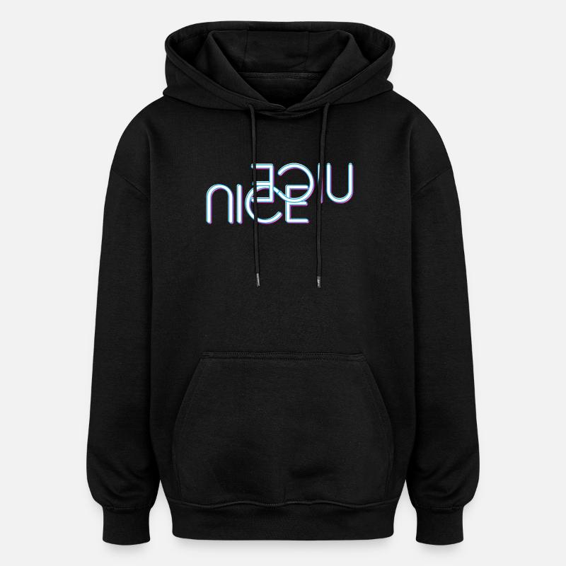 Nice schriftzug - Oversized Unisex Hoodie - Schwarz