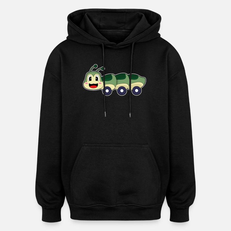 Raupe Auto - Oversized Unisex Hoodie - Schwarz