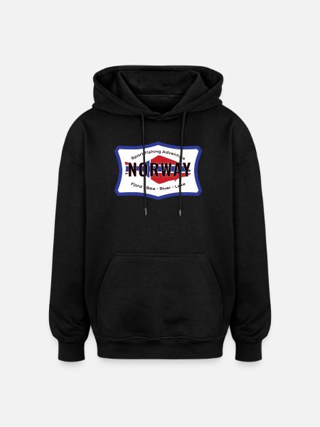 Norway Sport Fishing Adventure Halibut - Oversized Unisex Hoodie - black
