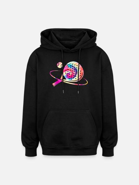 Padel Tennis Bunt - Oversized Unisex Hoodie - Schwarz