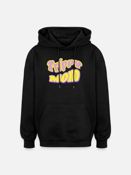 Trippy Mom Psychedelic Rock - Oversized Unisex Hoodie - black
