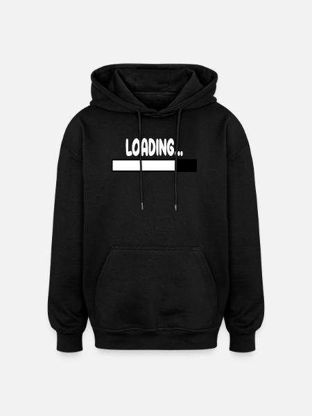 LOADING - Oversized Unisex Hoodie - black