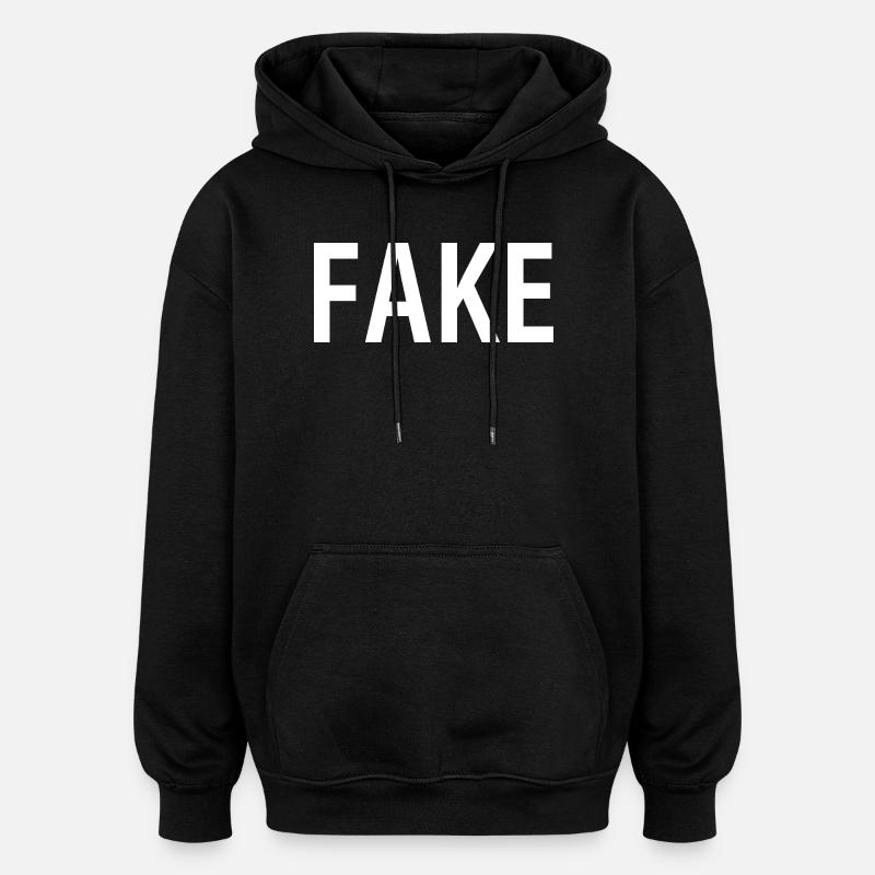 Falsch - Oversized Unisex Hoodie - Schwarz