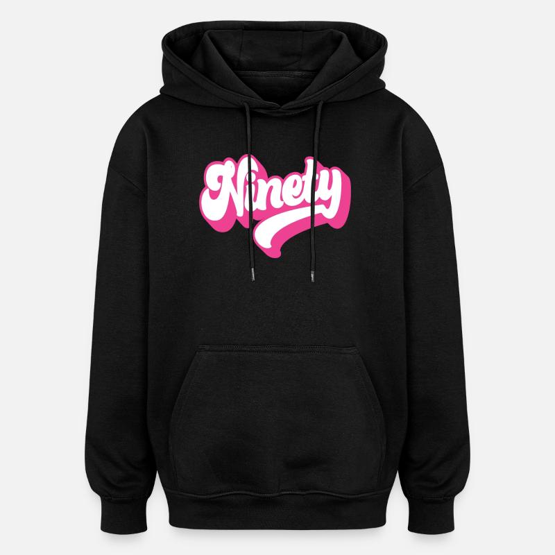 Quatre-vingt-dix femmes de 90 ans - Sweat à capuche oversize unisexe - noir
