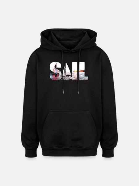 SAIL - Oversized Unisex Hoodie - black