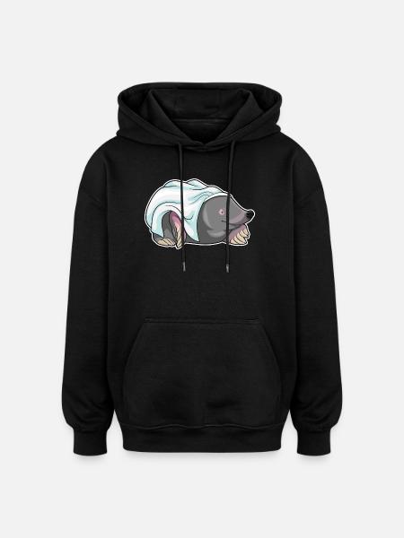 Mole Bridal Veil Wedding - Oversized Unisex Hoodie - black