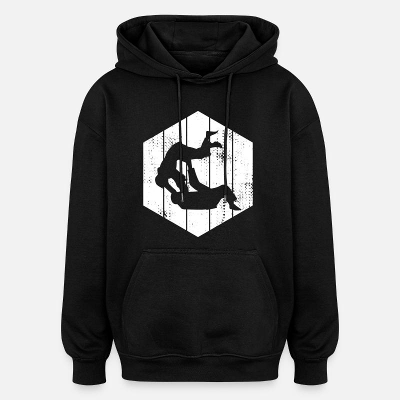 Judo Kämpfer - Oversized Unisex Hoodie - Schwarz