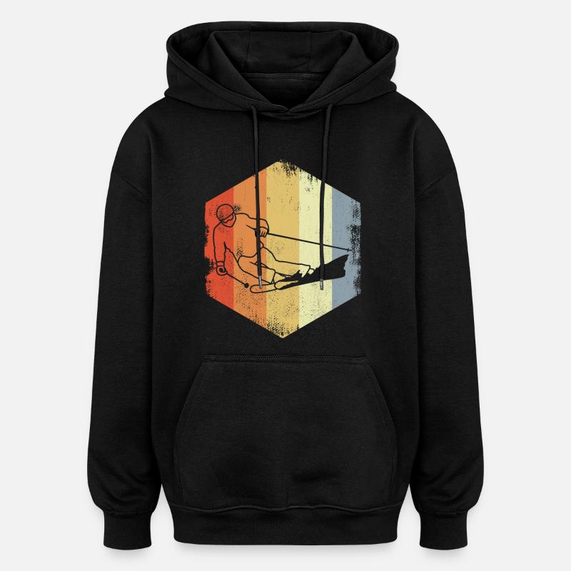 Ski - Sweat à capuche oversize unisexe - noir