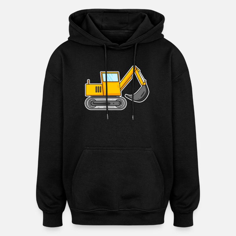 Bagger Baustelle Baggerfahrer - Oversized Unisex Hoodie - Schwarz
