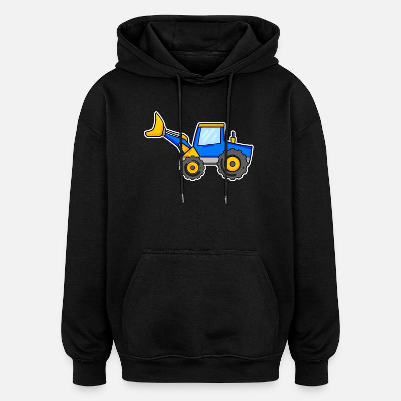 Excavatrice - Sweat à capuche oversize unisexe - noir