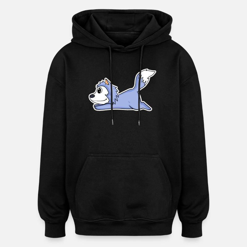 Loup coucheur - Sweat à capuche oversize unisexe - noir
