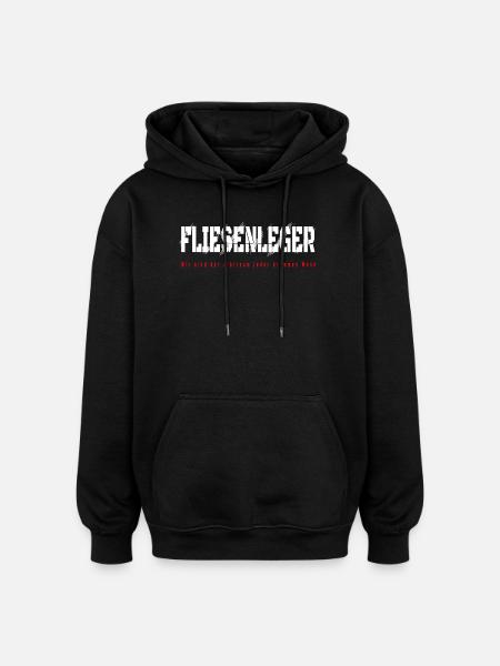 Fliesenleger Design - Oversized Unisex Hoodie - Schwarz