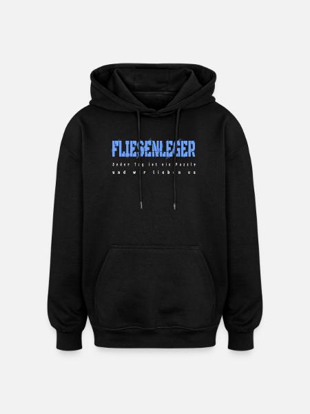 Fliesenleger Design - Oversized Unisex Hoodie - Schwarz