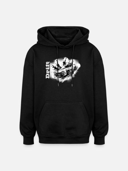 Drifter white - Oversized Unisex Hoodie - black