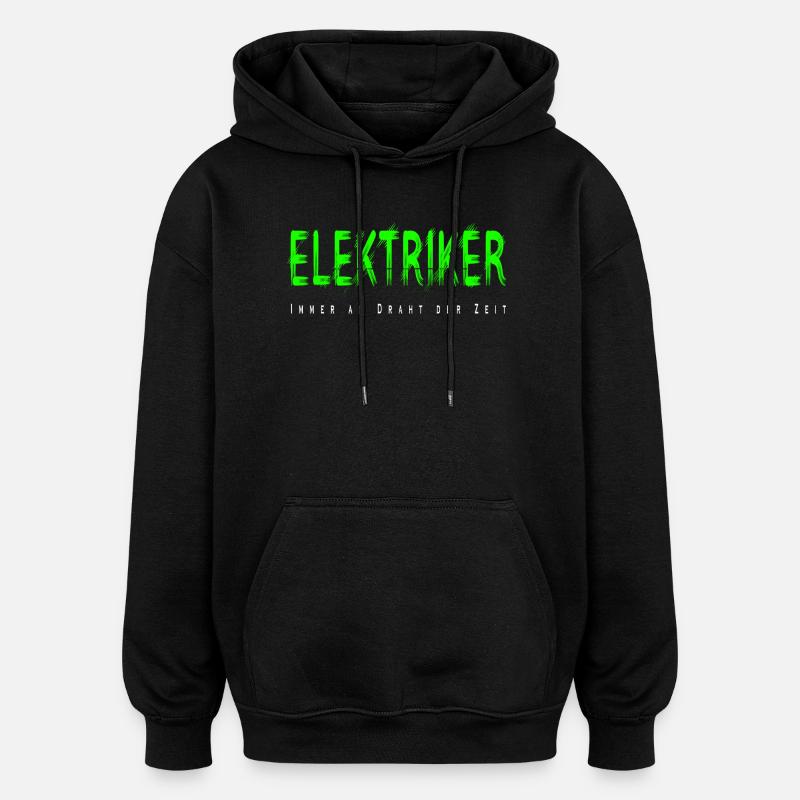 Elektriker Handwerker Design - Oversized Unisex Hoodie - Schwarz