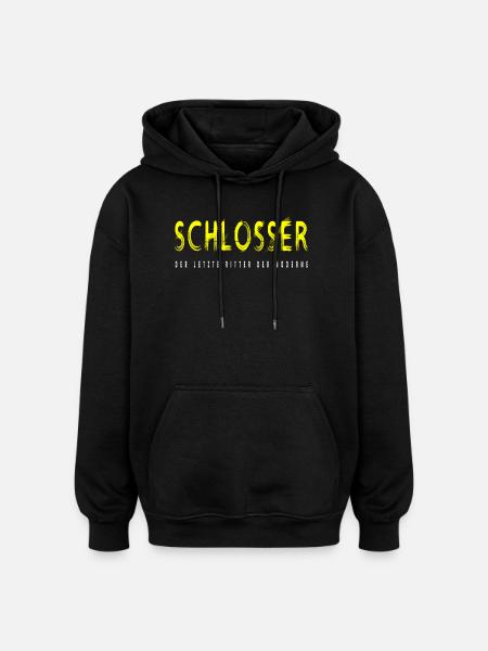 Schlosser Handwerker Design - Oversized Unisex Hoodie - Schwarz