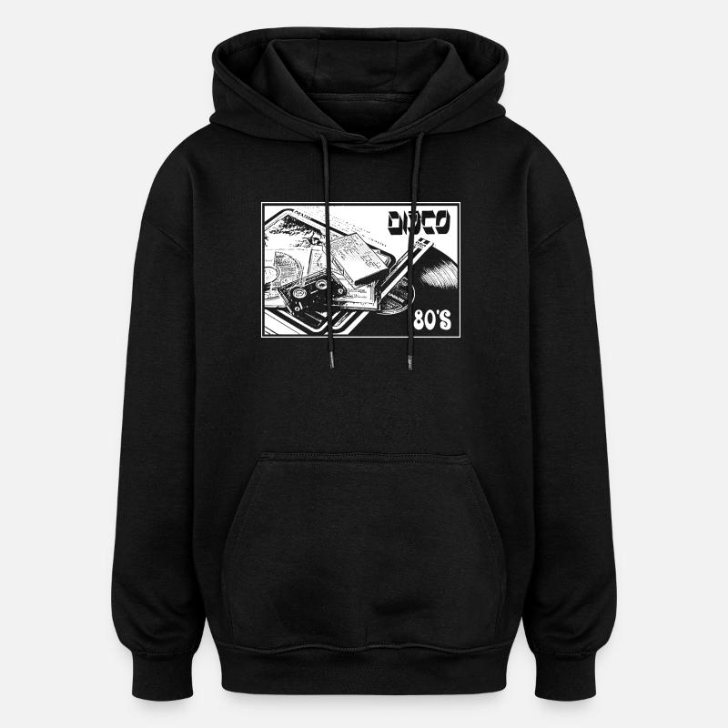 DISCO - Oversized Unisex Hoodie - black