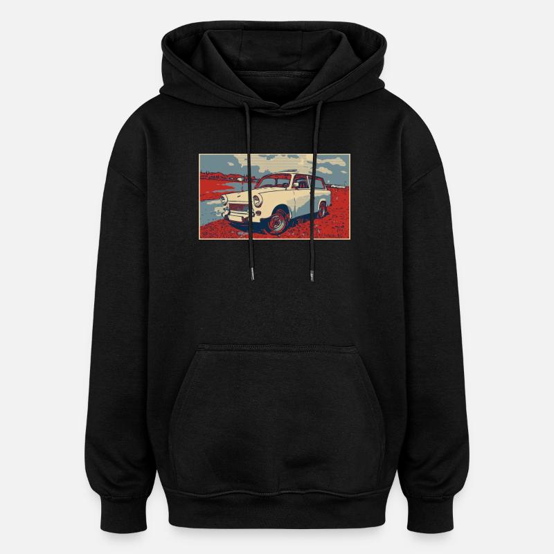 Trabant DDR - Oversized Unisex Hoodie - Schwarz
