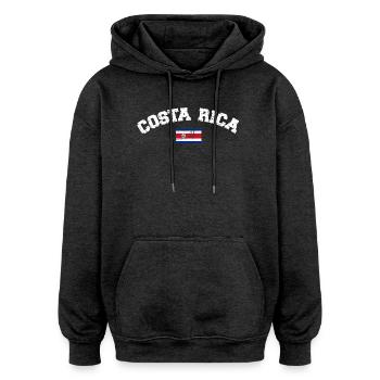 Costa Rica - Sweat à capuche oversize unisexe - charbon - Devant - Noah (186cm)
