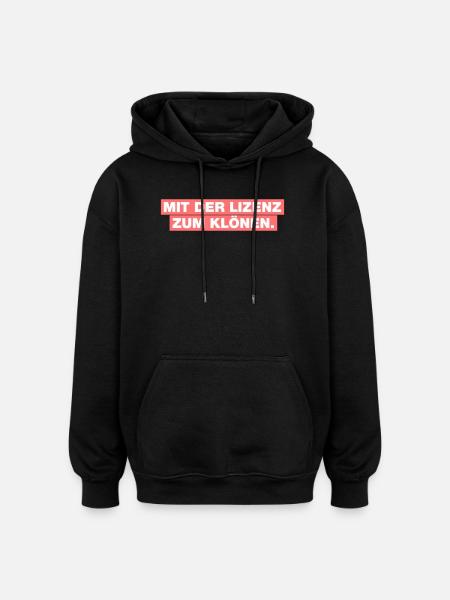 Avec la licence de clonage - Sweat à capuche oversize unisexe - noir