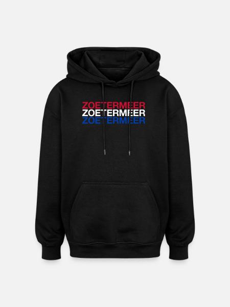 ZOETERMEER Netherlands Netherlands Flag - Oversized Unisex Hoodie - black