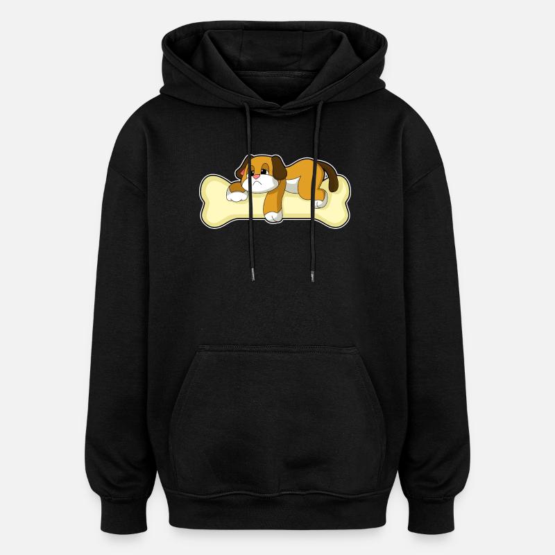 Dog Bones - Oversized Unisex Hoodie - black