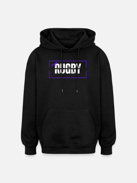 Team rugby blue - Oversized Unisex Hoodie - black