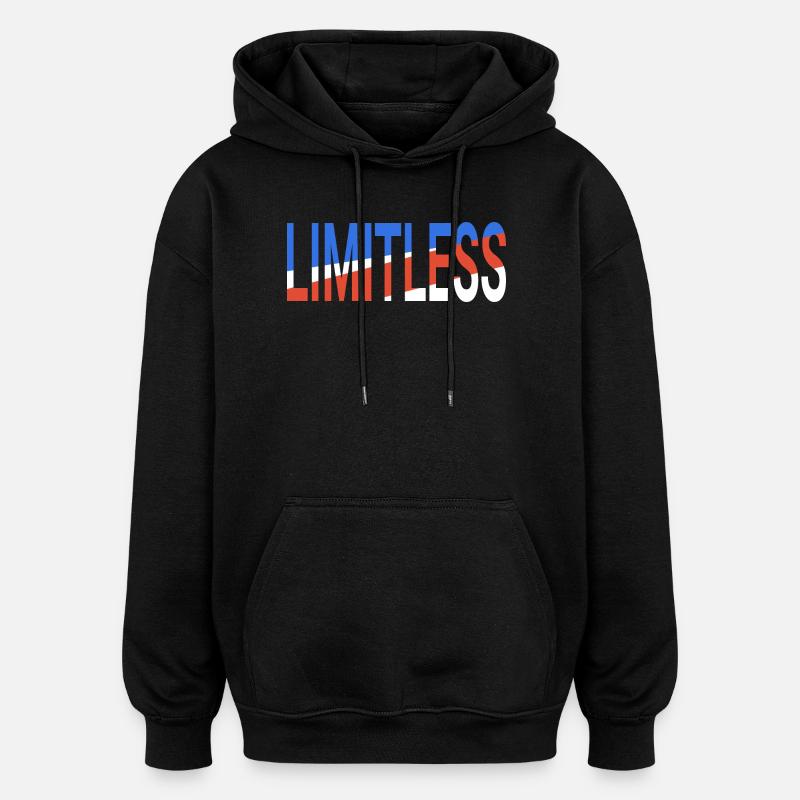 Grenzenlos - Oversized Unisex Hoodie - Schwarz