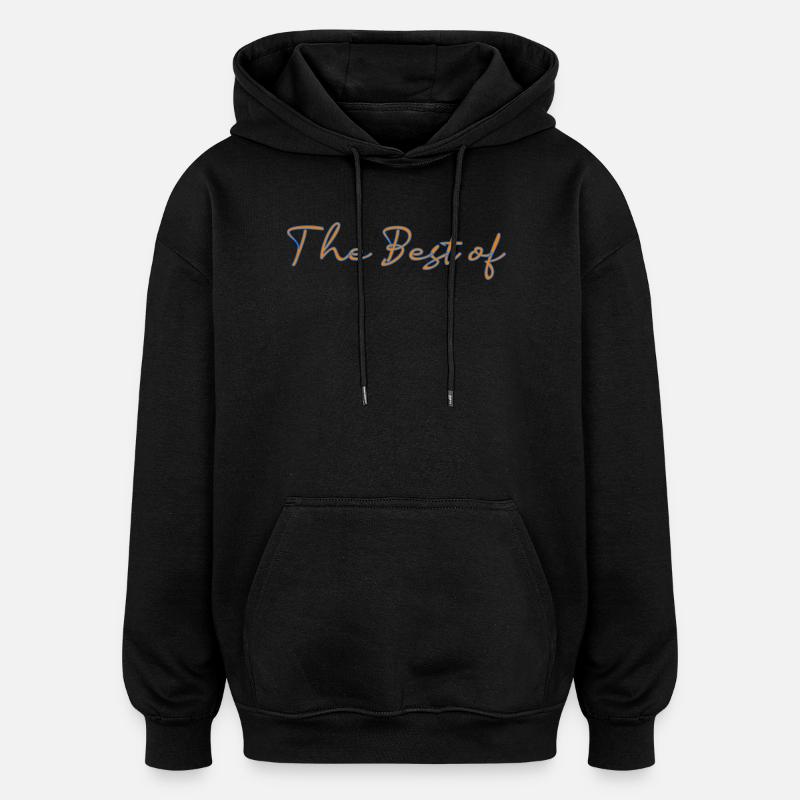 MERCI. THANKS. ANNIVERSAIRE. NAISSANCE. RETRAITE. - Sweat à capuche oversize unisexe - noir