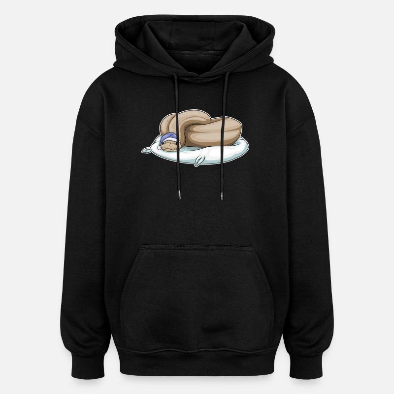 Oreiller de couchage serpent - Sweat à capuche oversize unisexe - noir