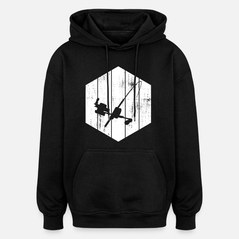 Dessin d’ange - Sweat à capuche oversize unisexe - noir