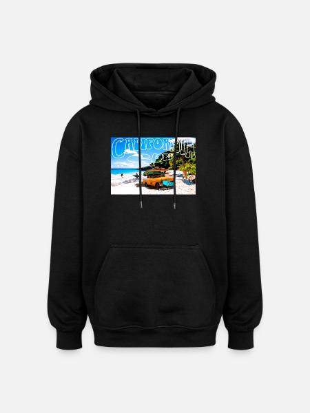 Surf Passion - Oversized Unisex Hoodie - black