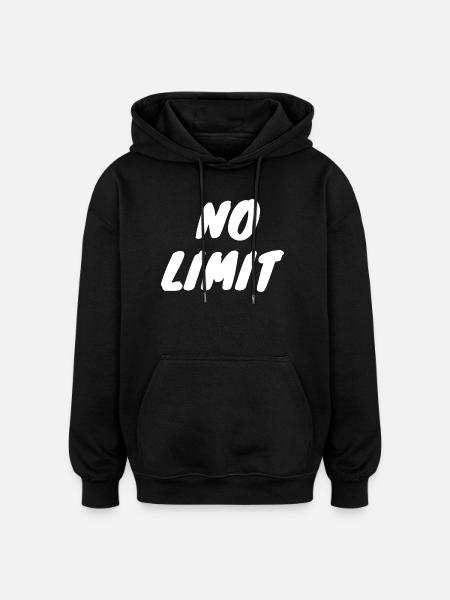 no limit - Sweat à capuche oversize unisexe - noir