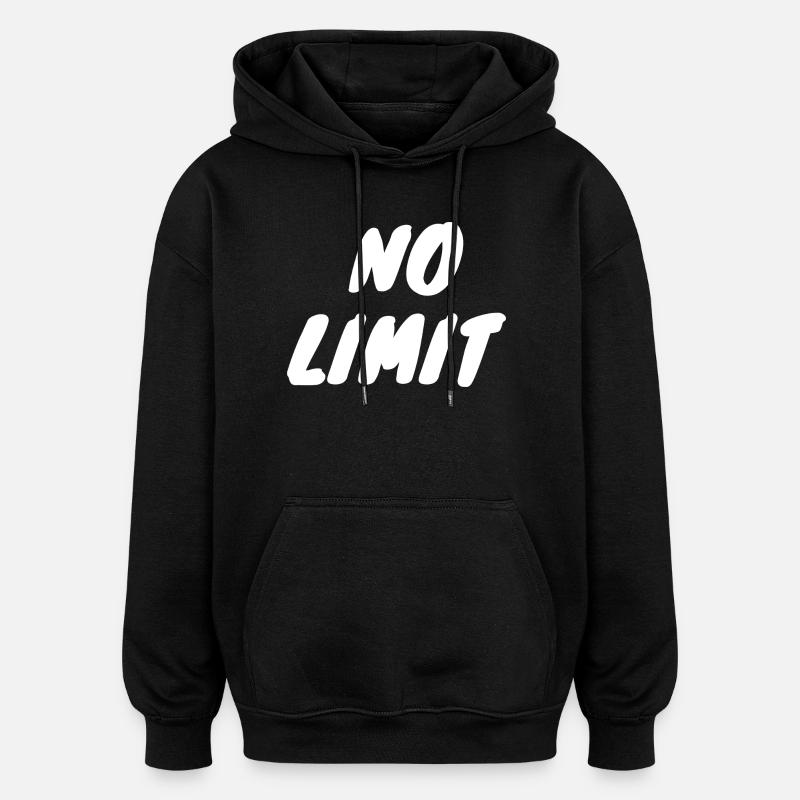 no limit - Sweat à capuche oversize unisexe - noir