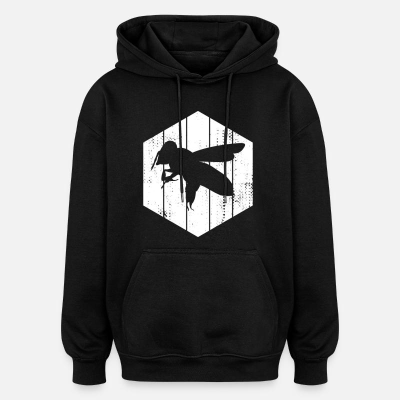 Bee Drawing - Oversized Unisex Hoodie - black