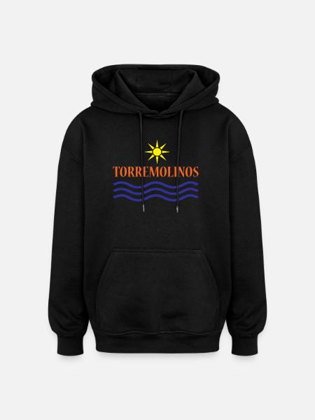 TORREMOLINOS Sun Waves - Oversized Unisex Hoodie - black