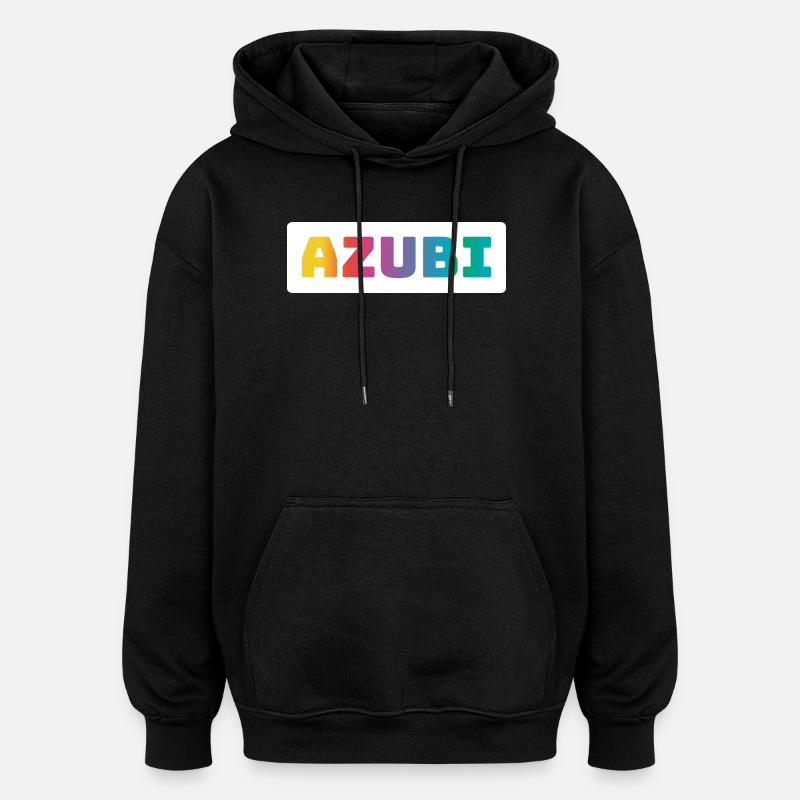 Azubi Tshirt coloured - Oversized Unisex Hoodie - Schwarz