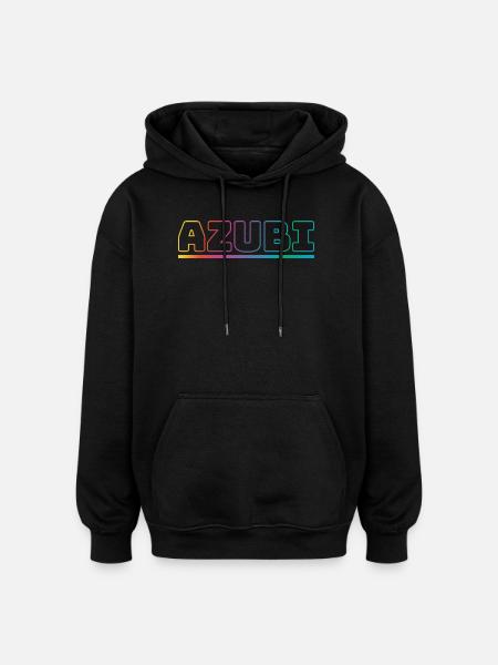 Design Azubi outline bunt - Oversized Unisex Hoodie - Schwarz