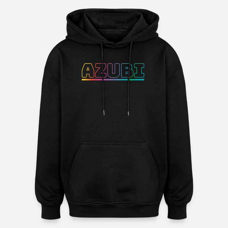 Design Azubi outline bunt - Oversized Unisex Hoodie - Schwarz
