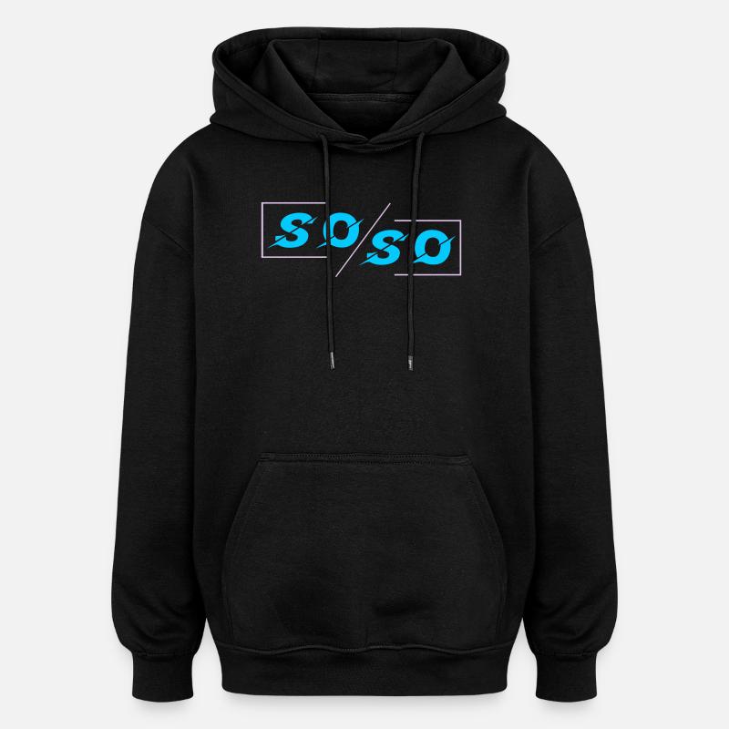 Soso - Sweat à capuche oversize unisexe - noir
