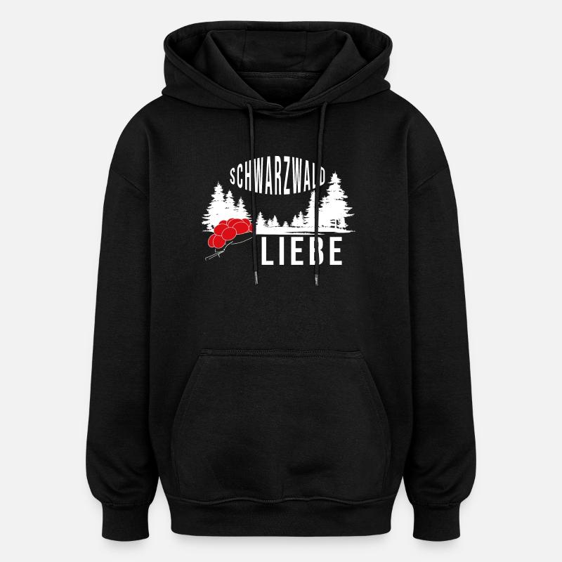 Schwarzwald Liebe - Oversized Unisex Hoodie - Schwarz