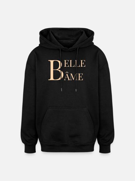 belle âme - Sweat à capuche oversize unisexe - noir
