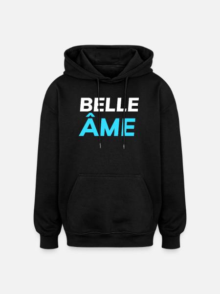 belle âme - Sweat à capuche oversize unisexe - noir