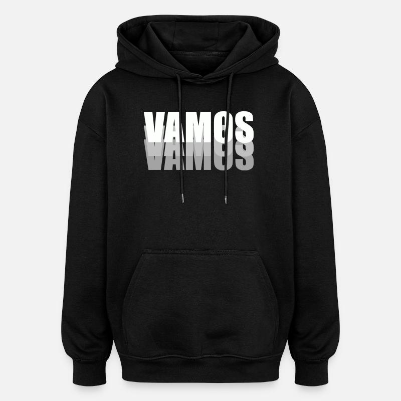Vamos - Sweat à capuche oversize unisexe - noir