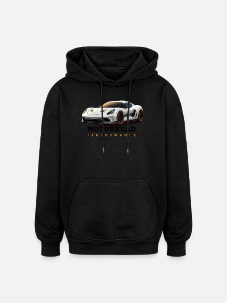 Performance Sports Car - Oversized Unisex Hoodie - black