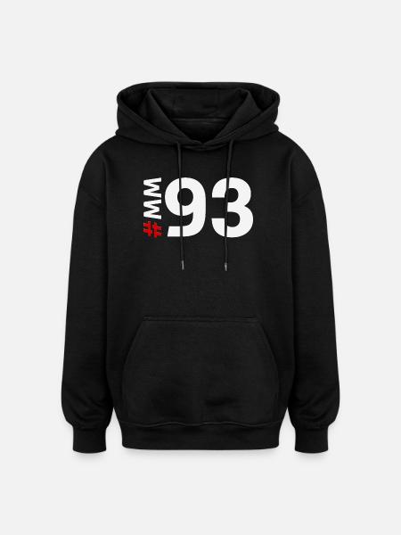 MM93 - Sweat à capuche oversize unisexe - noir
